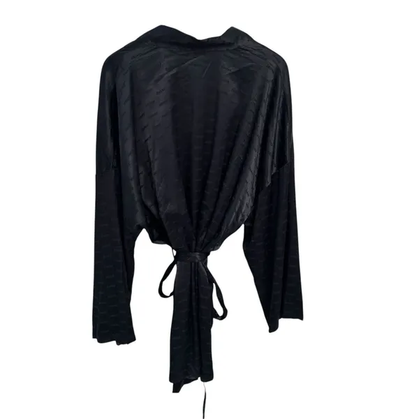Skims WOVEN JACQUARD Medium SHORT ROBE onyx NWT - Image 8