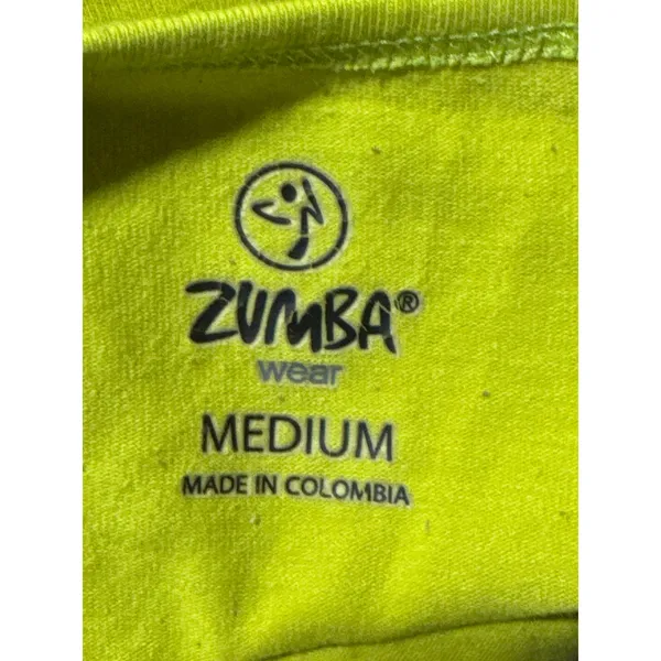 Zumba Wear Women's Green‎ Athletic Tank Top Size Medium Spaghetti Strap - Image 4