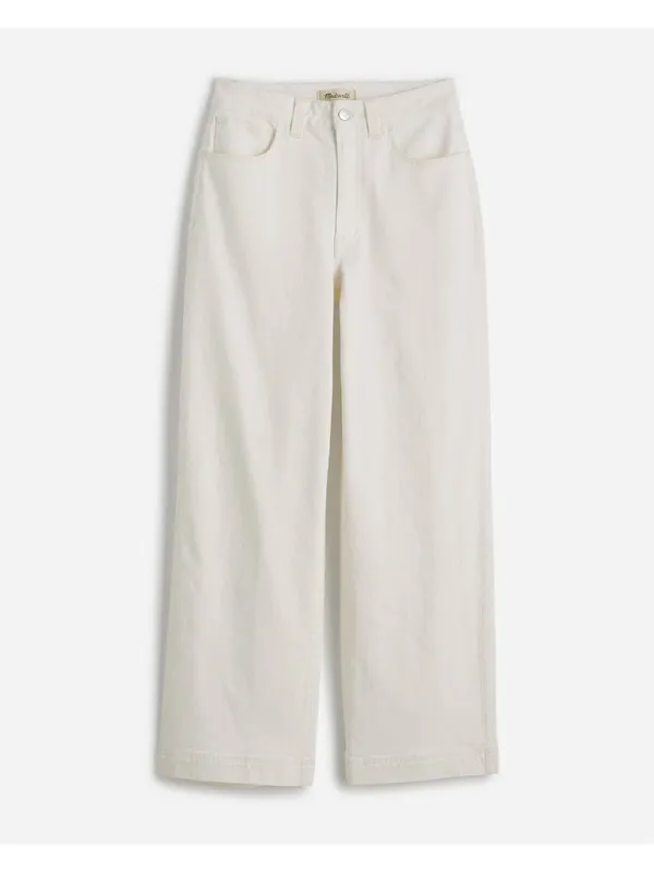 NWT Madewell The Curvy Perfect Vintage Wide-Leg Crop Jean in White - Size: 29 - Image 8