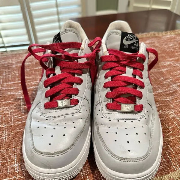 Vintage Nike Air Force 1 Quilted Pink Sneakers Size 8 - Image 2