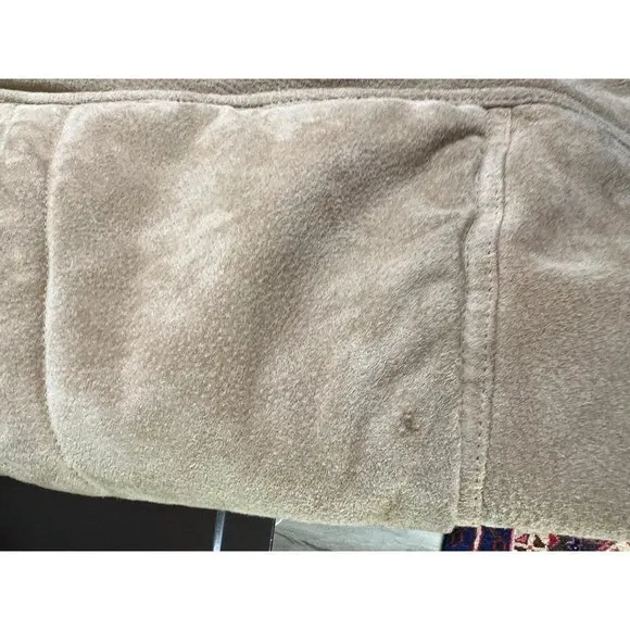 Vintage Wilsons Leather Suede & Faux Shearling Coat Penny Lane Y2K Tan M - Image 11