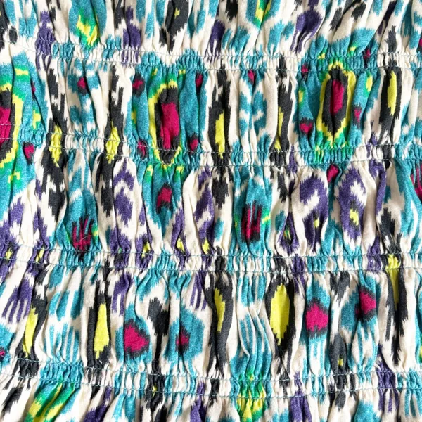 Anthropologie Womens Ikat Smocked Boho Resortwear‎ Festival Tube Top Size M - Image 5