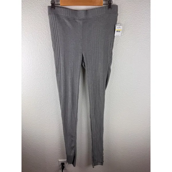 Free‎ People Ribbed Sweater Pants Pants Gray M Cozy Comfy - Image 4