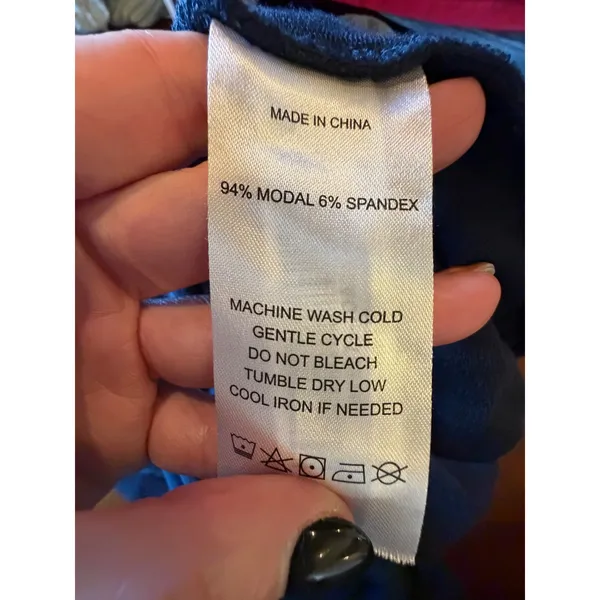 Quince French Terry Modal Wide Leg Pants Women Medium Navy Lounge Athleisure - Image 9