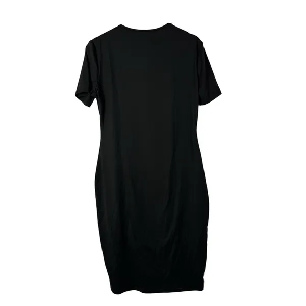 Boutique Black Short Sleeve Bodycon Fitted Mini Dress‎ XL - Image 2