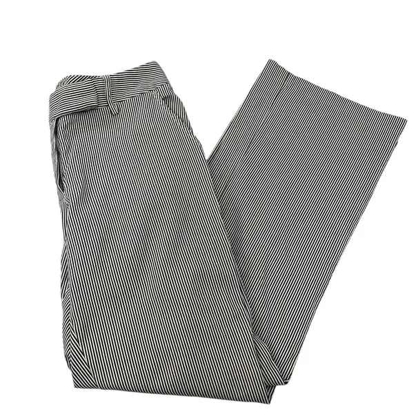 L.L. Bean Favorite Fit Curvy Striped Cotton Straight Leg Pants Hemmed 6T - Image 12