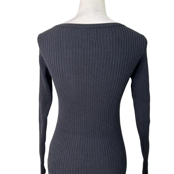 ASOS Women's Black Scoop Neck Long Sleeve Ribbed Knit Sweater 4 NWOT - Image 6