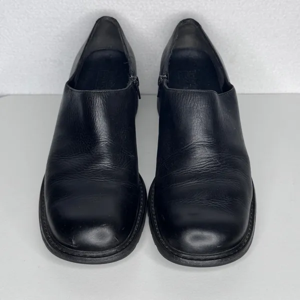 Y2K Timberland Smart Comfort System Black Leather Heeled Shoes Sz 8M - Image 4
