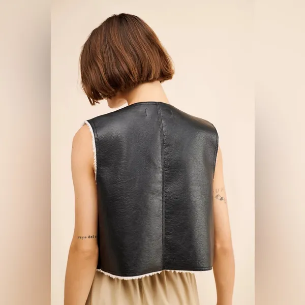 Free people Travelers Reversible Leather Vest - Image 2