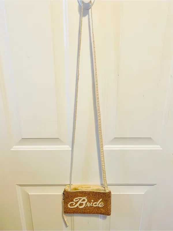 Bride Crossbody Bag in Gold sequins - Image 2