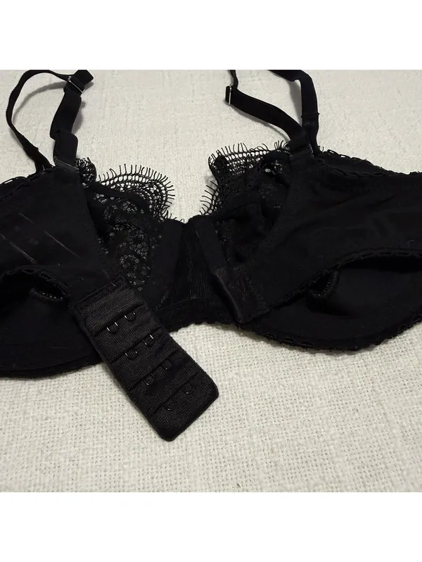 Victoria’s Secret 34C Push-up w/o Padding Lace Bra Black Dream Angels Unlined - Image 6