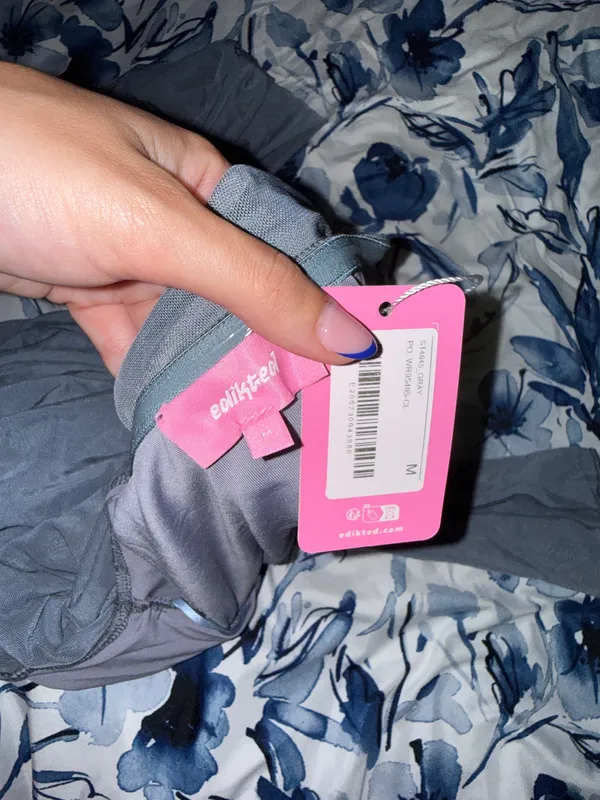 Edikted Grey Blue Dress - Image 3