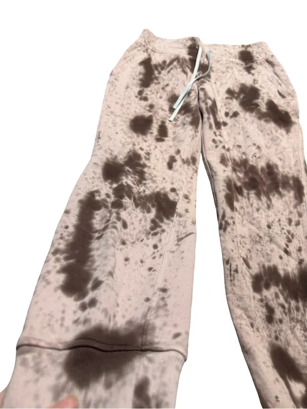 ✨ Lululemon Warm Down Jogger Size 6‎ Pink Brown Marble Dye Soft Lounge Pants ✨ - Image 3