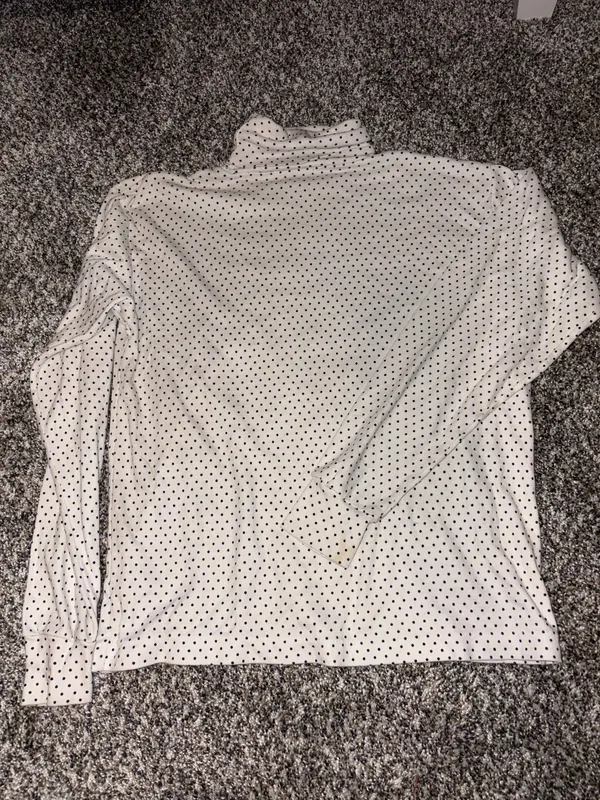 Women's Cream Polka Dot Turtleneck Long Sleeve - Image 2
