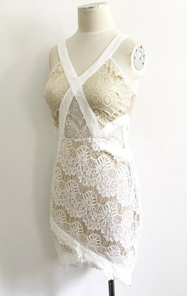 Lace White Formal Dress - Image 2