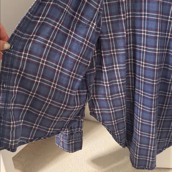 Abercrombie & Fitch Blue Cotton Flannel - Image 8
