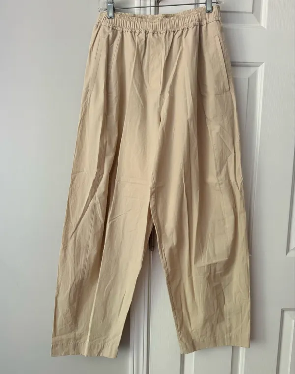 Anthropologie Maeve Poplin Sporty Pull-On Trousers, Size S - Image 6
