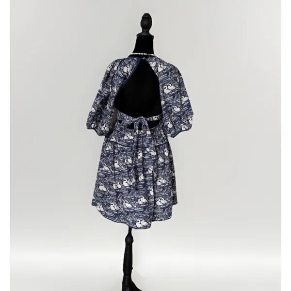 Urban Outfitters x Laura Ashley Bella Tiered Dress Swan Coquette Boho Womens Xs - Image 3