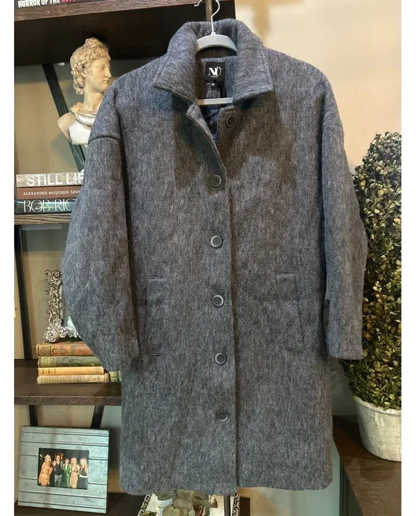 Nü Denmark Ragna Wool Blend Jacket Classic Navy Mix Womens Size Small Blue - Image 6