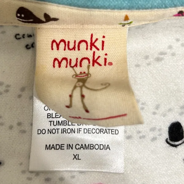 Munki Munki Womens Pajama Top XL‎ Teal Snowman Print Cozy Holiday Whimsy Lounge - Image 4