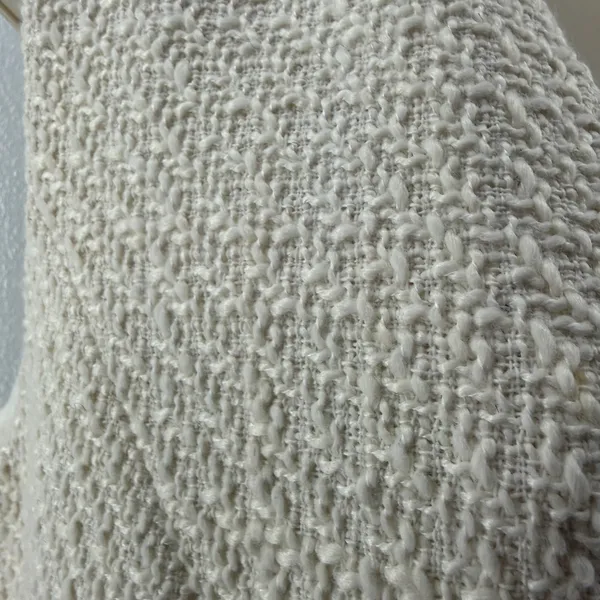 Abercrombie & Fitch Mara Tweed Zip-Up Mini Dress Cream Tweed Womens Large - Image 3