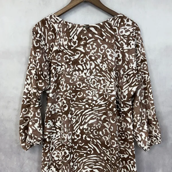 Jackie O Loungewear‎ Maxi Dress Womens Small Resort Coastal Animal Print Stretch - Image 6