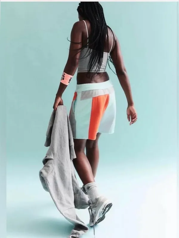 NWT Free People Piece Of Me Color-block Shorts in Heather Grey Combo - Image 3