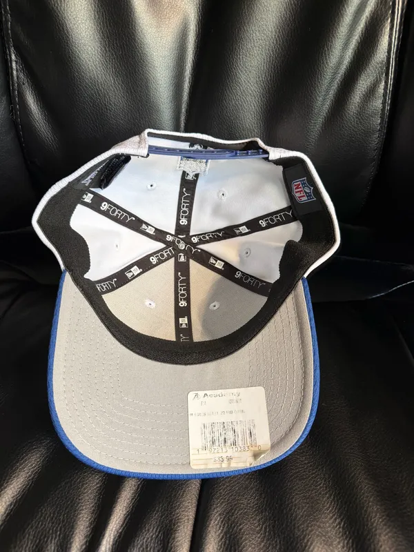 Indianapolis Colts New Era 9FORTY Sideline Stretch Snap -White & Royal Hat (NWT) - Image 5