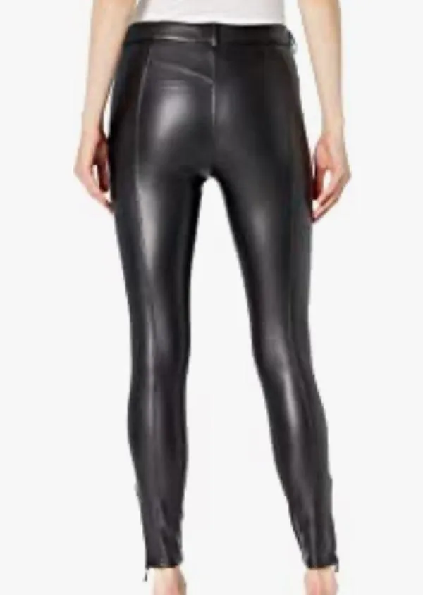 GUESS Women's Soto Pu Black Faux Leather Skinny Pants Size 0 NWT - Image 2