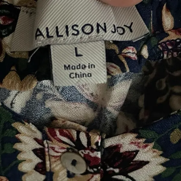 Allison Joy Women's Floral Sleeveless Blouse Large - Image 6