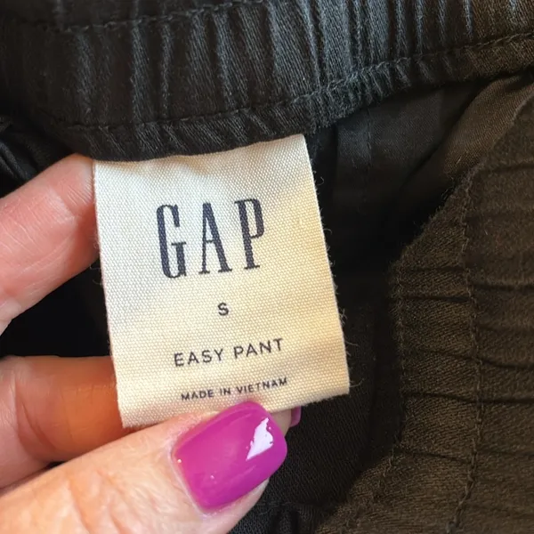 Gap Everyday Easy Pants, Drawstring Waist, Black, Size Small - Image 5