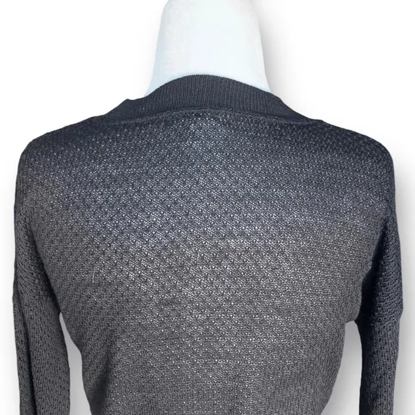 Nordstrom Abound Black Open Weave Neutral Pullover‎ Knit Cropped Sweater Minimal - Image 6