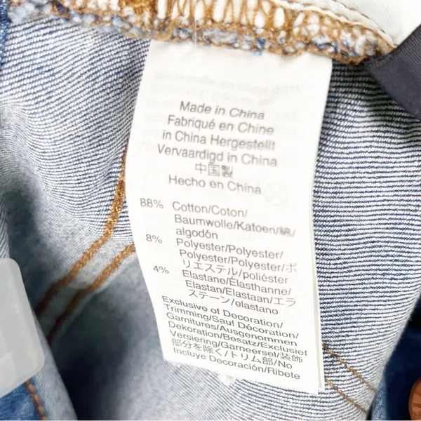 MADEWELL Cali Demi-Boot Button Fly Flare Leg Ripped Denim Jeans 25 Preppy Casual - Image 4