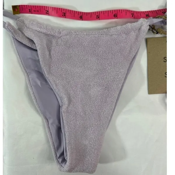 Stone Fox SWIM AURA BOTTOM in Orchid‎ Petal Terry Medium NWT - Image 8