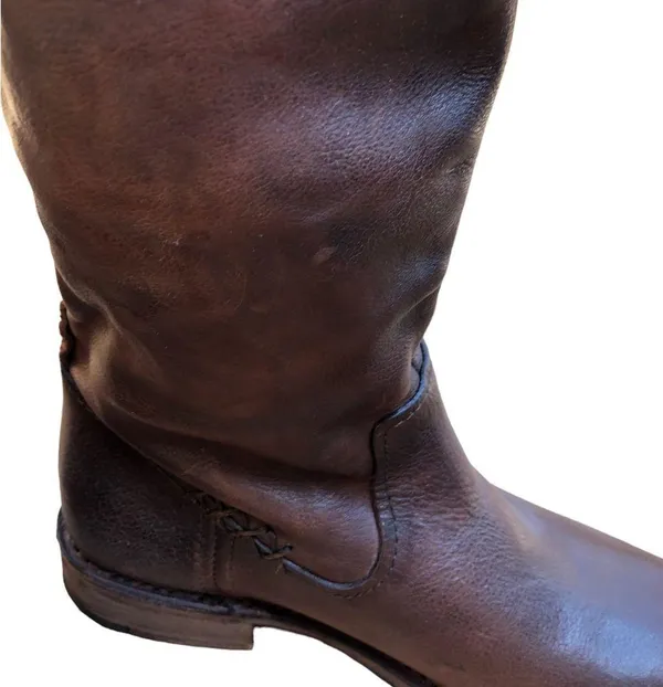 Frye Shirley Artisan Tall Dark Brown Leather Boots Size 5.5 - Image 9