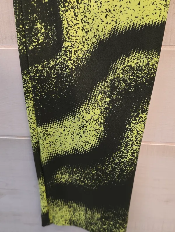 {L} Gymshark Gs Power Regular Legging Moss Green Neon Yellow - Image 4