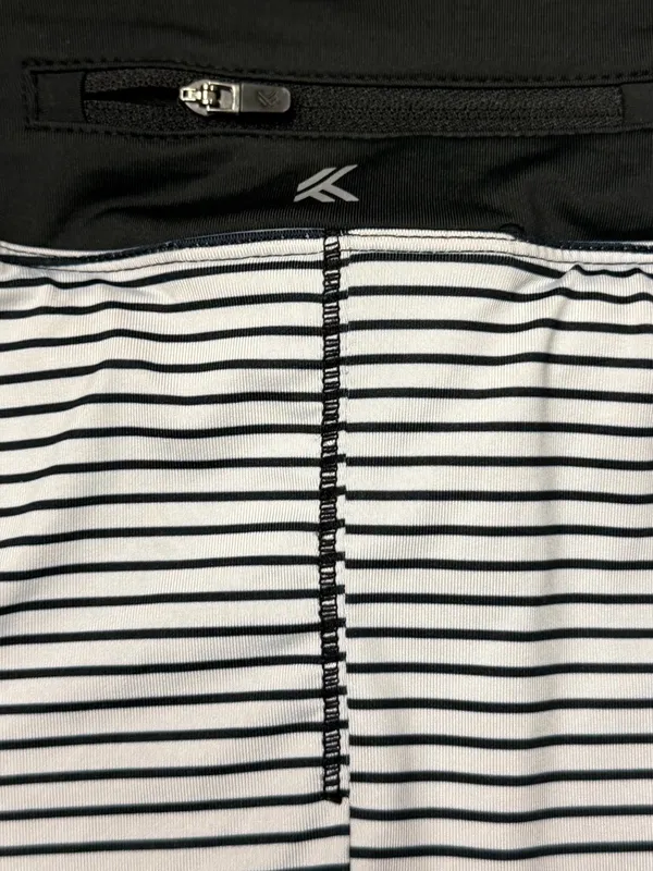 Kyodan Striped Athletic Skort Built-In Shorts Tennis Golf Running XS Black and White - Image 6