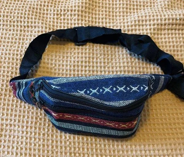Woven Fanny pack Blue - Image 2