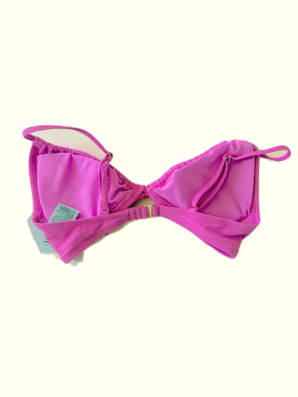 NWT Shade & Shore Ribbed Tie-Front Bralette Bikini Top Size XS 0-2 NEW - Image 5