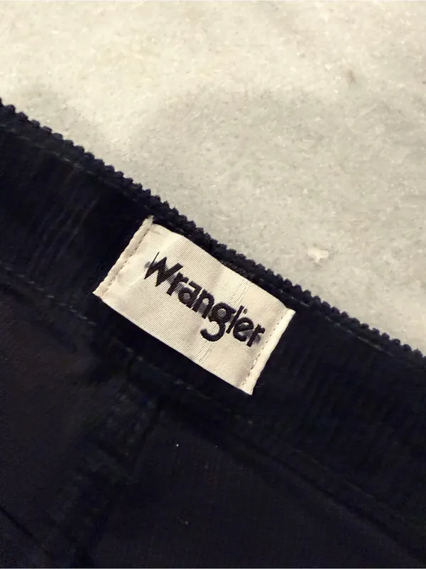 NWOT Wrangler Corduroy Flare Pants Size 6 Black High Rise Stretch - Image 12