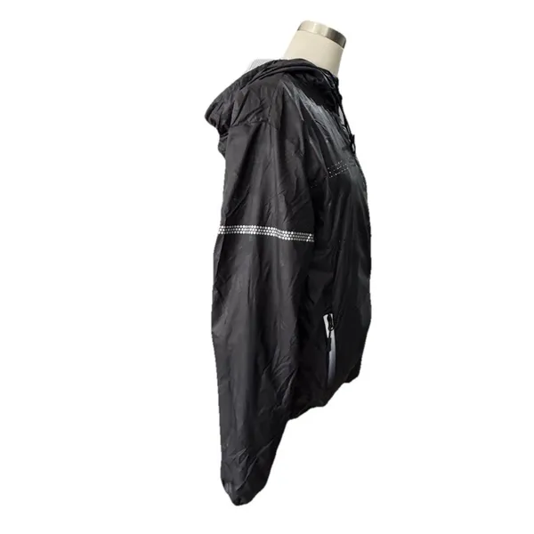 ZYIA Active Black Hooded Windbreaker Jacket Womens Medium M New With Tags NWT - Image 3