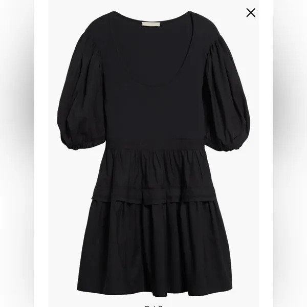 New! Ulla Johnson Tilda Mixed Media‎ Minidress in Black Sz Medium $390 - Image 4