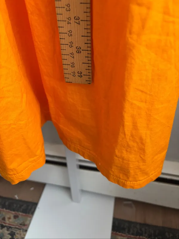 Zara Orange Combined Midi Dress Size S - Image 8