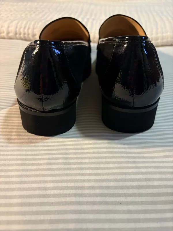Alex Marie Black Suede Loafers Size 9M - Image 5