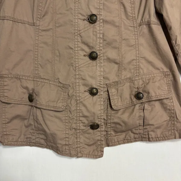 Maurice's Utility Military Jacket Brown/Beige Womens M‎ Lightweight - Image 4