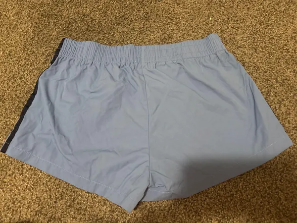 Edikted blue and navy blue striped shorts - Image 2