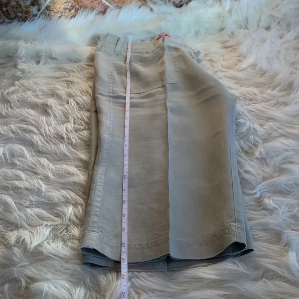 Guess Jeans Gray Belted Linen Cropped Pants Size 26 - Image 5