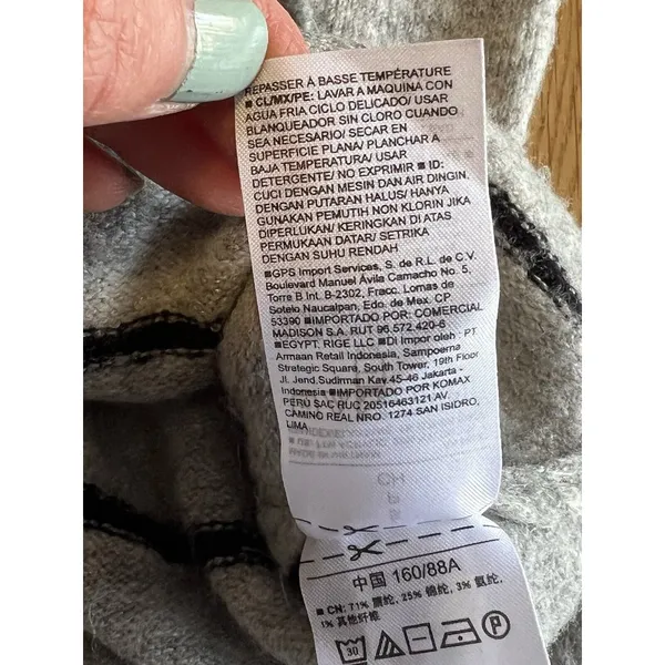 Old Navy‎ Sweater Women Size Small Gray Mock Neck Career Business Casual Preppy - Image 9