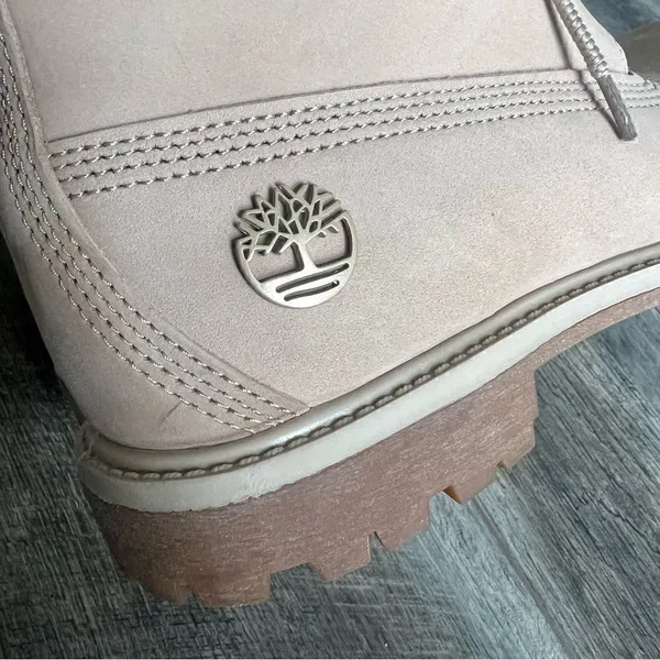 Timberland Classic 6” Premium Satin Taupe Boots Size 7.5 Anti-fatigue Lace Up - Image 8