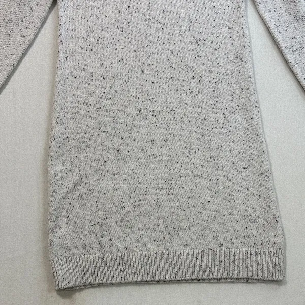 LOFT Heather Gray Long Sleeve Dress with Button Details - Image 5